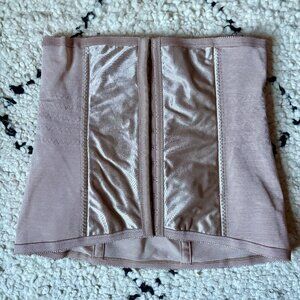 Rago mocha 821 Shapette Powermesh Satin Panel Waist Cincher trainer size large